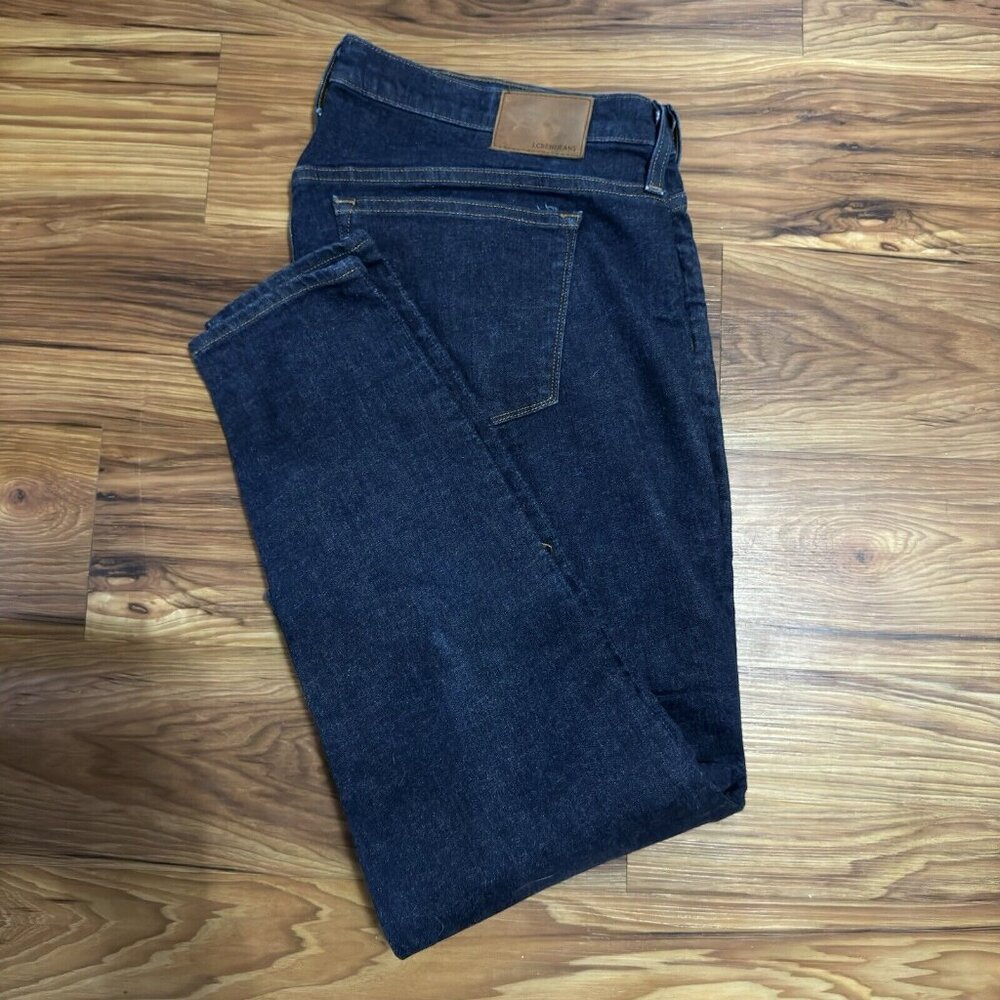 New J Crew 8" Toothpick Jeans In Classic Wash H0189 Crop Ankle Stretch Pants 35
